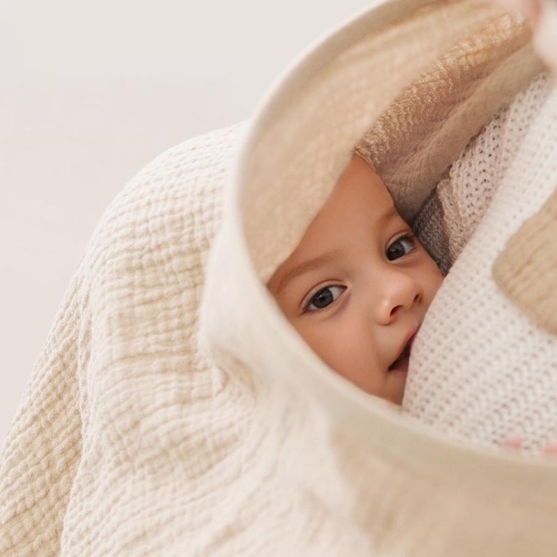 Coreeky 2 Pack Muslin Nursing Cover for Breastfeeding, Soft & Breathable 100% Cotton Breastfeeding Cover up - Image 5